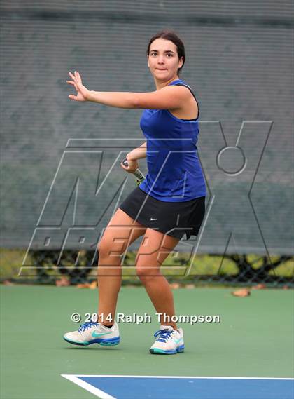 Thumbnail 2 in Saint Francis vs Rocklin (CIF NorCal  Regional Girls Tennis Championships) photogallery.