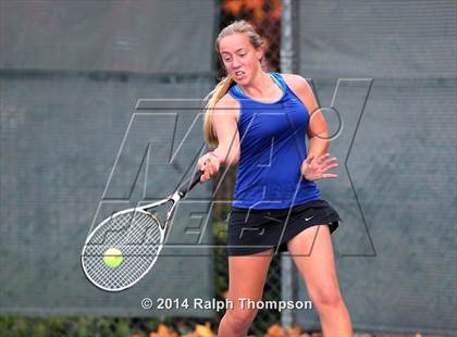 Thumbnail 2 in Saint Francis vs Rocklin (CIF NorCal  Regional Girls Tennis Championships) photogallery.