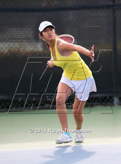 Thumbnail 2 in Saint Francis vs Rocklin (CIF NorCal  Regional Girls Tennis Championships) photogallery.