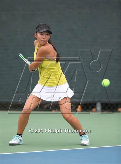 Thumbnail 2 in Saint Francis vs Rocklin (CIF NorCal  Regional Girls Tennis Championships) photogallery.