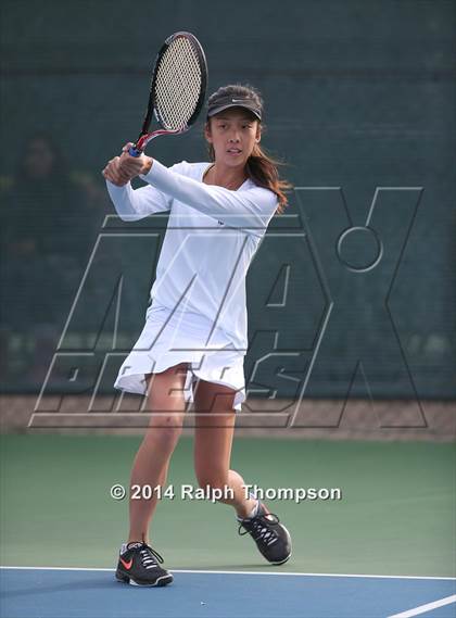 Thumbnail 3 in Saint Francis vs Rocklin (CIF NorCal  Regional Girls Tennis Championships) photogallery.