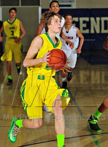 Thumbnail 1 in American Fork vs. Tampa Catholic (MaxPreps Holiday Classic) photogallery.