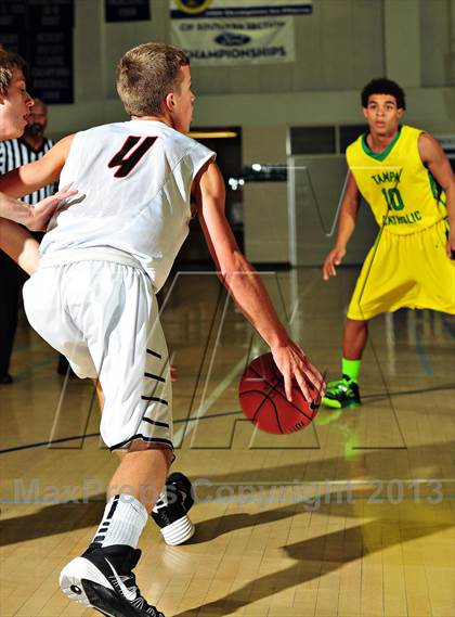Thumbnail 1 in American Fork vs. Tampa Catholic (MaxPreps Holiday Classic) photogallery.