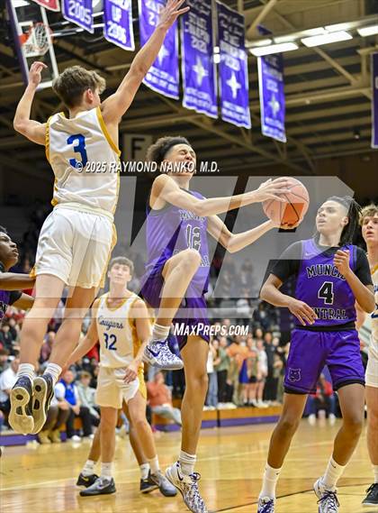 Thumbnail 1 in Greenfield-Central @ Muncie Central (IHSAA 4A Section 9 Semifinal)  photogallery.