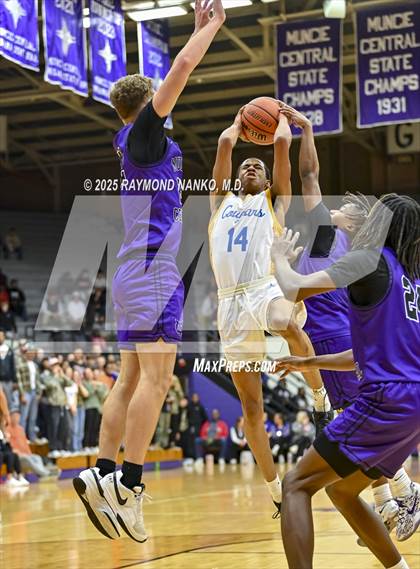 Thumbnail 2 in Greenfield-Central @ Muncie Central (IHSAA 4A Section 9 Semifinal)  photogallery.