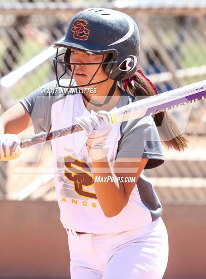 Thumbnail 3 in Combs vs. Salpointe Catholic (Chandler Prep Softball Classic)  photogallery.