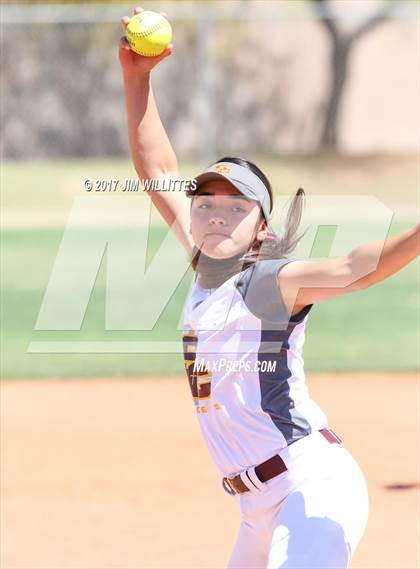 Thumbnail 3 in Combs vs. Salpointe Catholic (Chandler Prep Softball Classic)  photogallery.