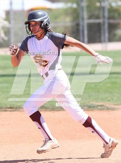 Thumbnail 3 in Combs vs. Salpointe Catholic (Chandler Prep Softball Classic)  photogallery.