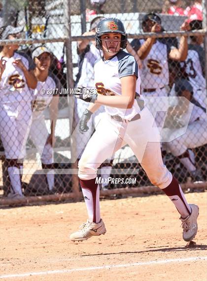 Thumbnail 2 in Combs vs. Salpointe Catholic (Chandler Prep Softball Classic)  photogallery.