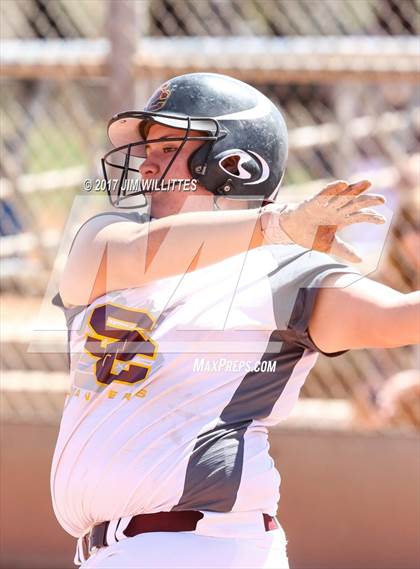 Thumbnail 2 in Combs vs. Salpointe Catholic (Chandler Prep Softball Classic)  photogallery.