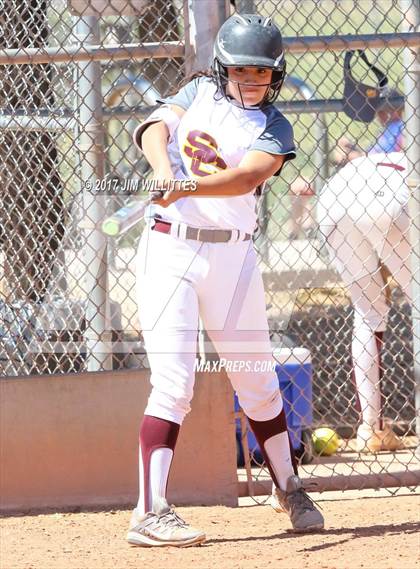 Thumbnail 1 in Combs vs. Salpointe Catholic (Chandler Prep Softball Classic)  photogallery.