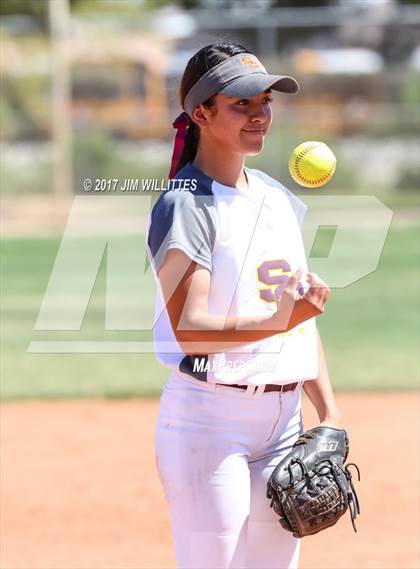 Thumbnail 3 in Combs vs. Salpointe Catholic (Chandler Prep Softball Classic)  photogallery.