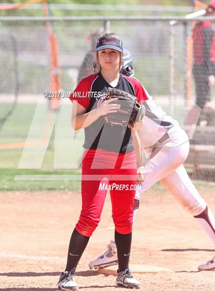 Thumbnail 2 in Combs vs. Salpointe Catholic (Chandler Prep Softball Classic)  photogallery.