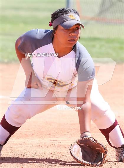 Thumbnail 1 in Combs vs. Salpointe Catholic (Chandler Prep Softball Classic)  photogallery.