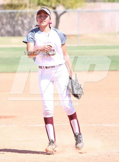 Thumbnail 1 in Combs vs. Salpointe Catholic (Chandler Prep Softball Classic)  photogallery.