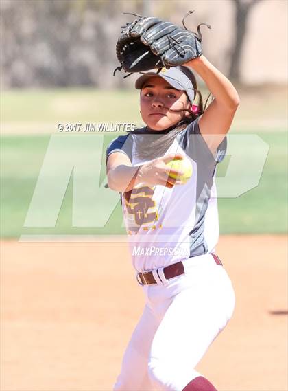 Thumbnail 2 in Combs vs. Salpointe Catholic (Chandler Prep Softball Classic)  photogallery.