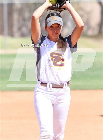Thumbnail 3 in Combs vs. Salpointe Catholic (Chandler Prep Softball Classic)  photogallery.