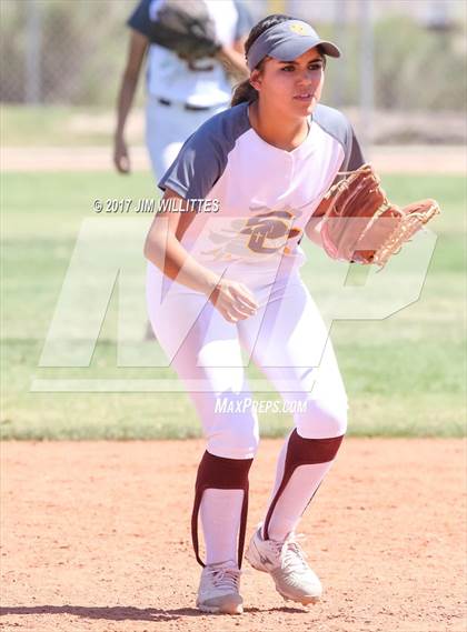 Thumbnail 2 in Combs vs. Salpointe Catholic (Chandler Prep Softball Classic)  photogallery.