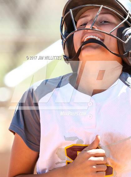 Thumbnail 1 in Combs vs. Salpointe Catholic (Chandler Prep Softball Classic)  photogallery.