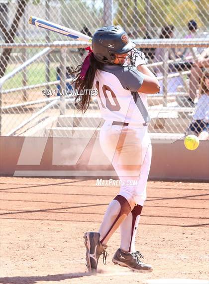 Thumbnail 2 in Combs vs. Salpointe Catholic (Chandler Prep Softball Classic)  photogallery.