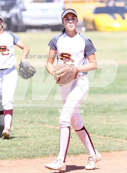Thumbnail 3 in Combs vs. Salpointe Catholic (Chandler Prep Softball Classic)  photogallery.