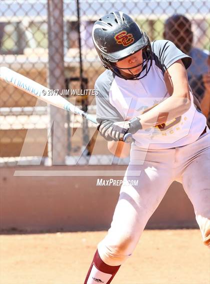 Thumbnail 2 in Combs vs. Salpointe Catholic (Chandler Prep Softball Classic)  photogallery.