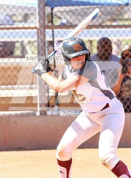 Thumbnail 1 in Combs vs. Salpointe Catholic (Chandler Prep Softball Classic)  photogallery.