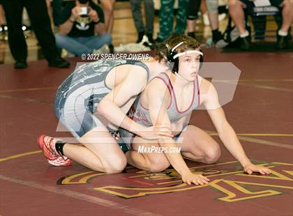 Thumbnail 3 in NCHSAA 4A West Wrestling Regional Championship photogallery.
