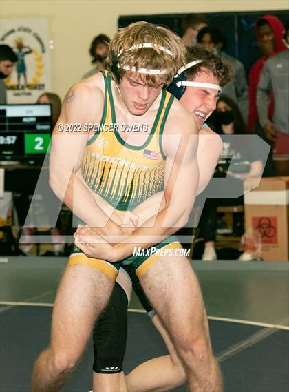 Thumbnail 3 in NCHSAA 4A West Wrestling Regional Championship photogallery.