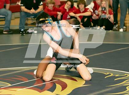 Thumbnail 3 in NCHSAA 4A West Wrestling Regional Championship photogallery.