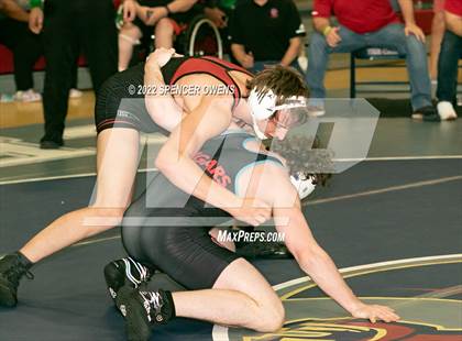 Thumbnail 3 in NCHSAA 4A West Wrestling Regional Championship photogallery.