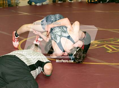 Thumbnail 2 in NCHSAA 4A West Wrestling Regional Championship photogallery.