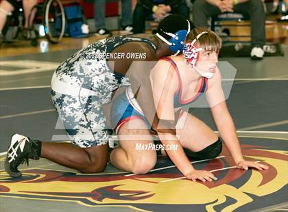 Thumbnail 3 in NCHSAA 4A West Wrestling Regional Championship photogallery.