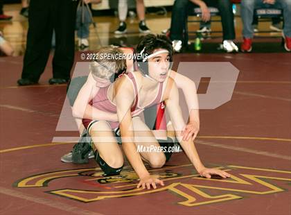 Thumbnail 3 in NCHSAA 4A West Wrestling Regional Championship photogallery.