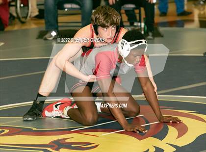 Thumbnail 2 in NCHSAA 4A West Wrestling Regional Championship photogallery.
