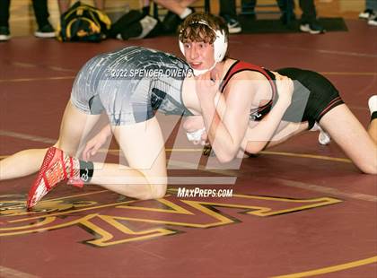 Thumbnail 3 in NCHSAA 4A West Wrestling Regional Championship photogallery.