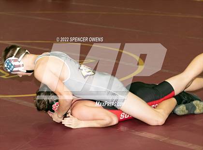 Thumbnail 3 in NCHSAA 4A West Wrestling Regional Championship photogallery.