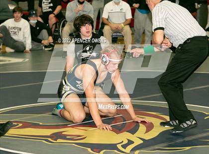 Thumbnail 2 in NCHSAA 4A West Wrestling Regional Championship photogallery.