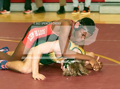 Thumbnail 2 in NCHSAA 4A West Wrestling Regional Championship photogallery.