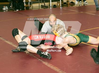Thumbnail 3 in NCHSAA 4A West Wrestling Regional Championship photogallery.