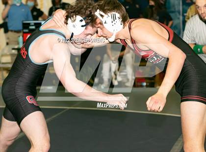 Thumbnail 3 in NCHSAA 4A West Wrestling Regional Championship photogallery.