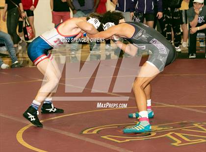 Thumbnail 1 in NCHSAA 4A West Wrestling Regional Championship photogallery.