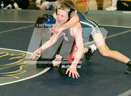 Thumbnail 3 in NCHSAA 4A West Wrestling Regional Championship photogallery.