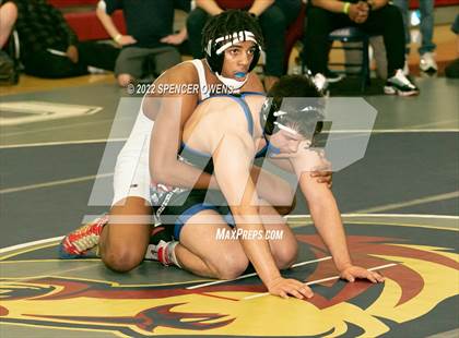 Thumbnail 3 in NCHSAA 4A West Wrestling Regional Championship photogallery.
