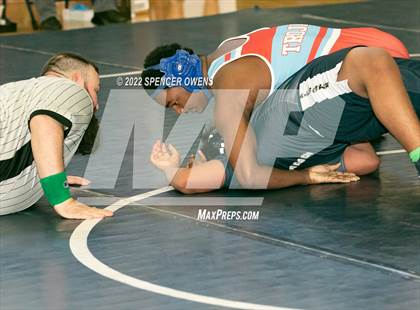 Thumbnail 2 in NCHSAA 4A West Wrestling Regional Championship photogallery.