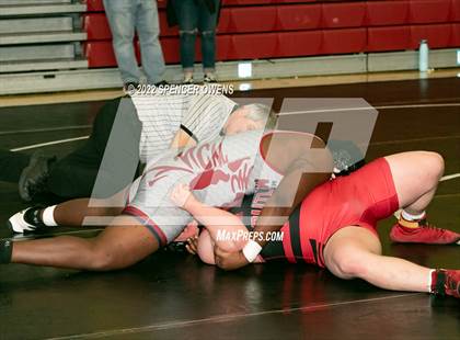 Thumbnail 3 in NCHSAA 4A West Wrestling Regional Championship photogallery.