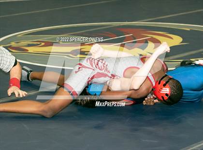 Thumbnail 3 in NCHSAA 4A West Wrestling Regional Championship photogallery.