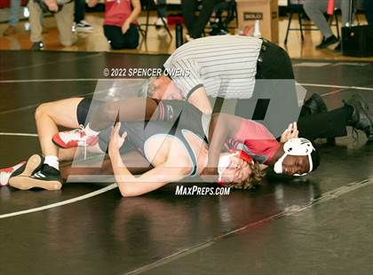 Thumbnail 1 in NCHSAA 4A West Wrestling Regional Championship photogallery.
