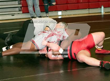 Thumbnail 1 in NCHSAA 4A West Wrestling Regional Championship photogallery.