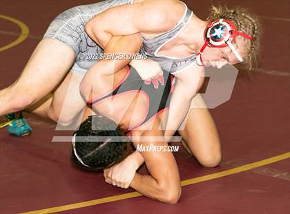Thumbnail 1 in NCHSAA 4A West Wrestling Regional Championship photogallery.